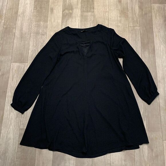 Womens Express Keyhole Lined Longsleeve‎ Dress - Picture 1 of 7